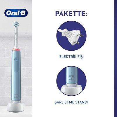 Oral-B Pro 3-3000 Spazzolino Elettrico 3 Modalità di spazzolamento Blue - bigeshop