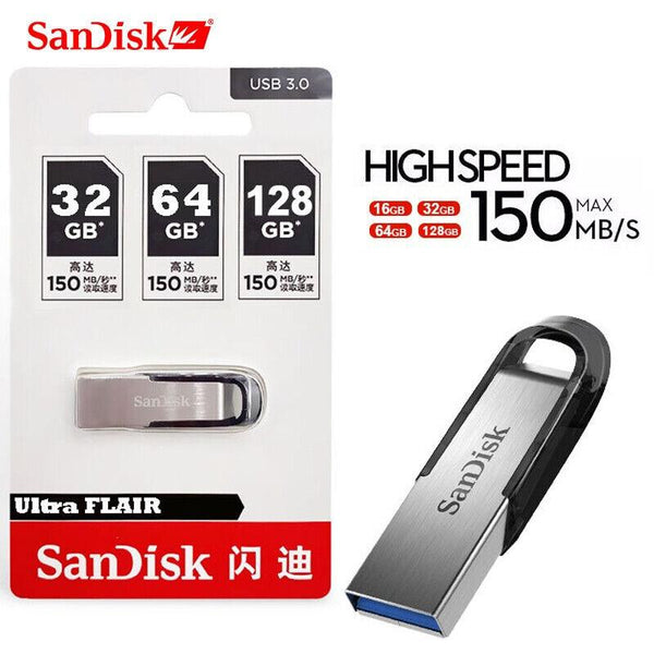 PENDRIVE Unità flash SanDisk® Ultra FLAIR USB 3.0 PEN DRIVE 32GB 64GB 128GB - bigeshop