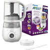 Philips Avent SCF883/01 EasyPappa Plus 4 in 1 Cuocipappa Multifunzione, Cuoci a Vapore, Frulla, Scongela e Riscalda in un Recipiente, 1 litro, Bianco/Grigio - bigeshop