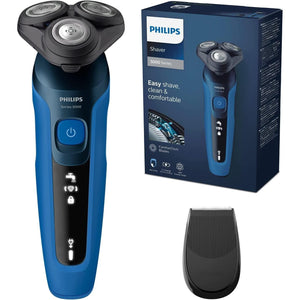 Philips S5466/18 - Rasoio Elettrico Serie 5000, Wet&Dry, Lame Auto-Affilanti ComfortTech, Testine a 360°, Display LED, Rifinitore ad Aggancio - bigeshop