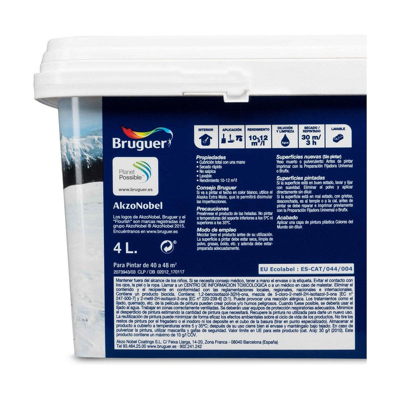 Pittura Bruguer Alaska 4 L Extra bianco - bigeshop