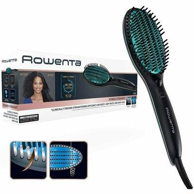 Rowenta Cf5820 Power Straight Spazzola Lisciante, Tecnologia In 3 Passaggi, Nero - bigeshop