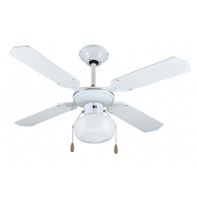 VENTILATORE DA SOFFITTO ZEPHIR 4 PALE CON LUCE 60W Ø107CM BIANCO